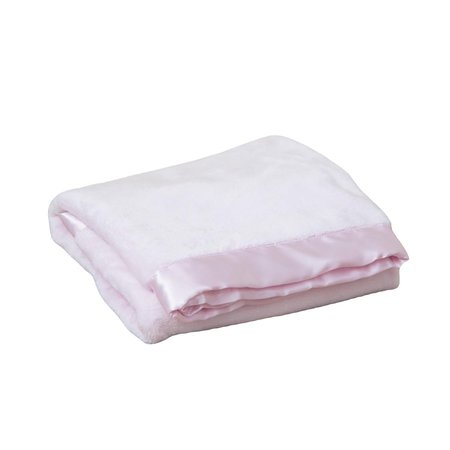 TOWELSOFT Satin Trim Tahoe Microfleece Soft Baby Blanket, Pink Kids-Blanket-KP1706-Pnk